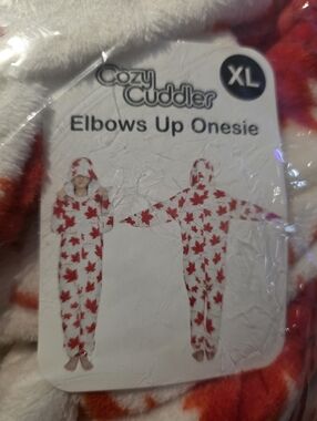 Unisex Red Maple Elbows-Up Onesie